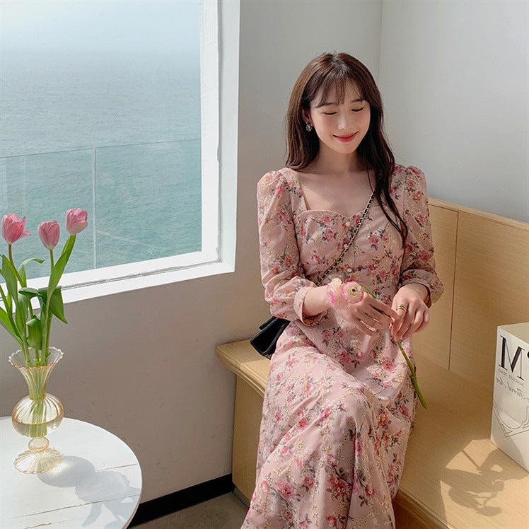 French Embroidery Floral Dress