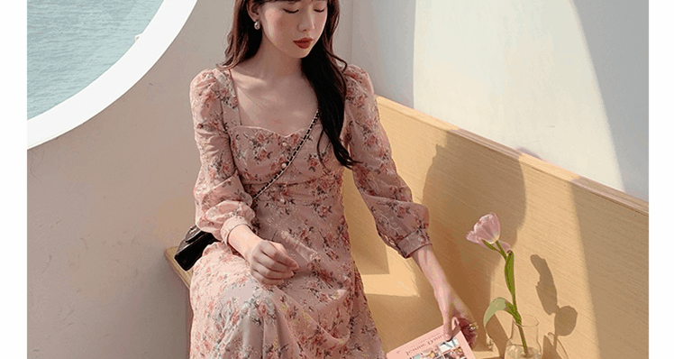 French Embroidery Floral Dress