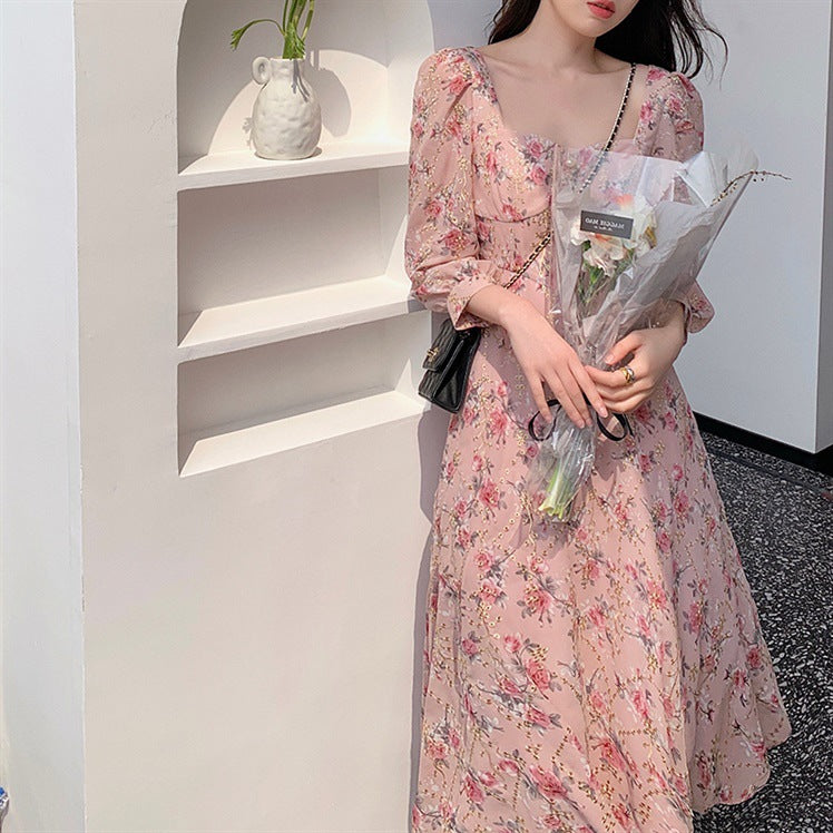 French Embroidery Floral Dress